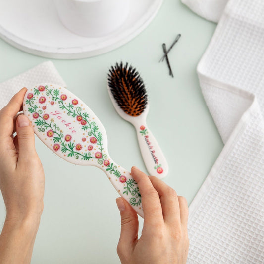 Roses Personalized Hairbrush