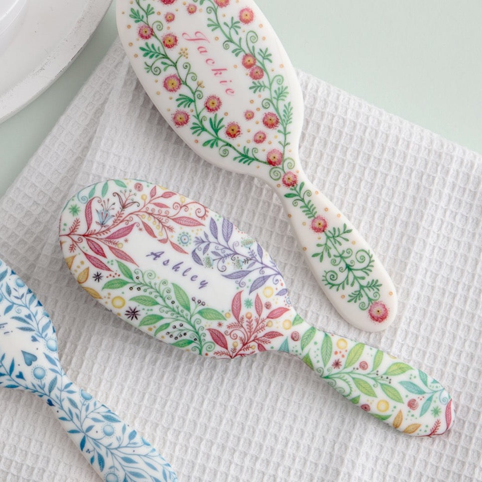 Leaves & Berries Personalized Hairbrush