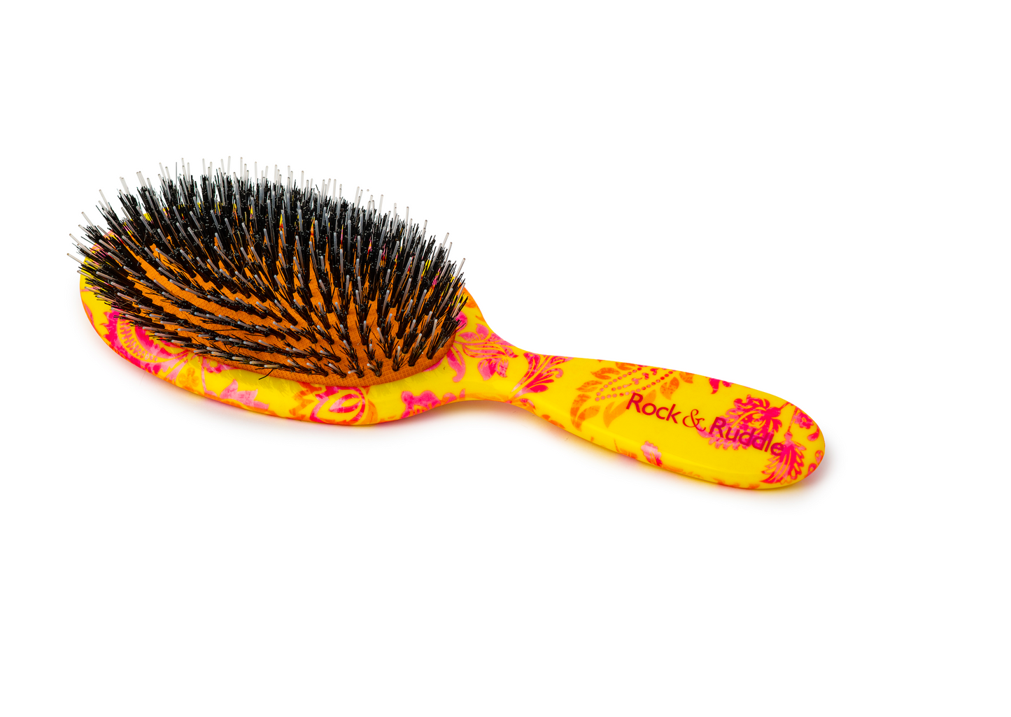 Saffron Swirl Bristle Hairbrush – Bold Design, Brilliant Shine