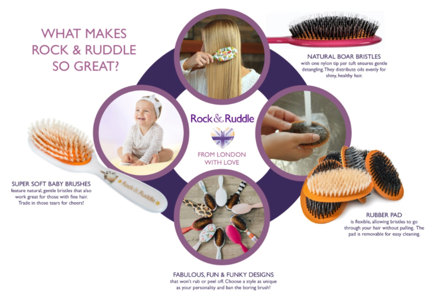 Saffron Swirl Bristle Hairbrush – Bold Design, Brilliant Shine