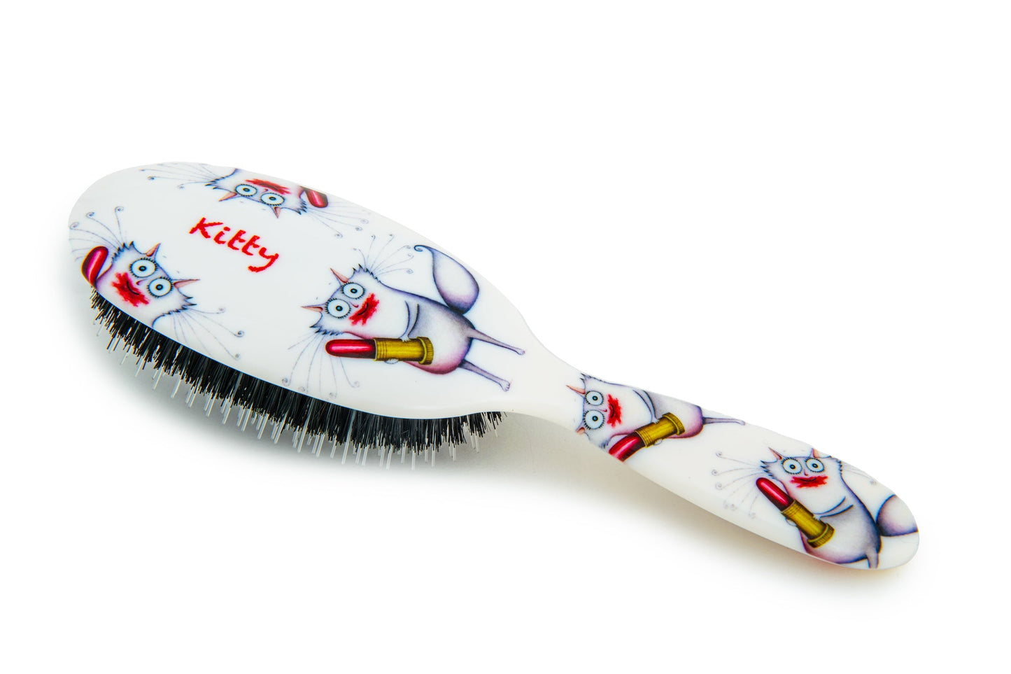 Lipstick Cat Personalized Hairbrush