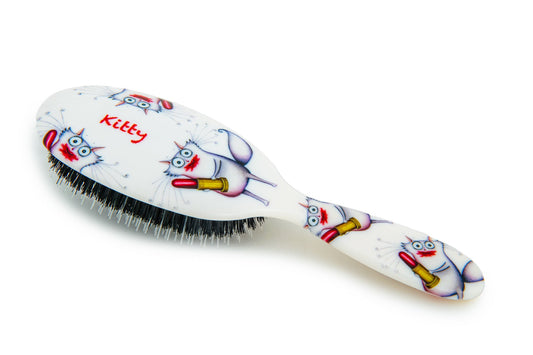 Lipstick Cat Personalized Hairbrush
