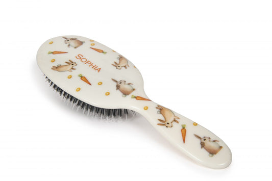Rabbits Personalized Hairbrush